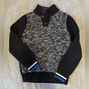 Lands' End Boys Button Up Pullover Sweater Size M 5/6